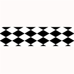 Diamond Black White Plaid Chevron Large Bar Mats