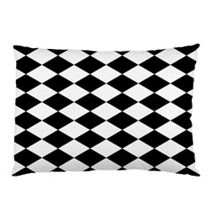 Diamond Black White Plaid Chevron Pillow Case (two Sides) by Mariart