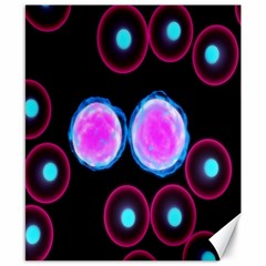 Cell Egg Circle Round Polka Red Purple Blue Light Black Canvas 8  X 10  by Mariart