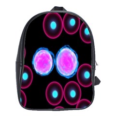 Cell Egg Circle Round Polka Red Purple Blue Light Black School Bags(large)  by Mariart