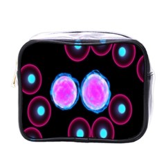 Cell Egg Circle Round Polka Red Purple Blue Light Black Mini Toiletries Bags by Mariart