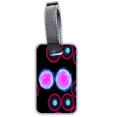 Cell Egg Circle Round Polka Red Purple Blue Light Black Luggage Tags (two Sides)