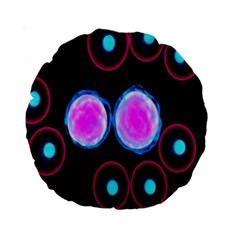 Cell Egg Circle Round Polka Red Purple Blue Light Black Standard 15  Premium Round Cushions by Mariart