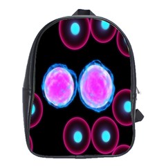 Cell Egg Circle Round Polka Red Purple Blue Light Black School Bags (xl)  by Mariart