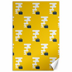 Fog Machine Fogging White Smoke Yellow Canvas 24  X 36  by Mariart