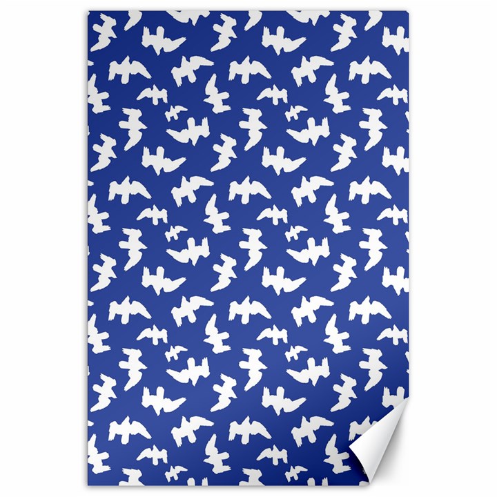 Birds Silhouette Pattern Canvas 20  x 30  