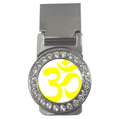 Hindu Om Symbol (maze Yellow) Money Clips (cz)  by abbeyz71