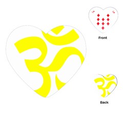 Hindu Om Symbol (maze Yellow) Playing Cards (heart)  by abbeyz71