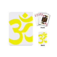 Hindu Om Symbol (maze Yellow) Playing Cards (mini)  by abbeyz71