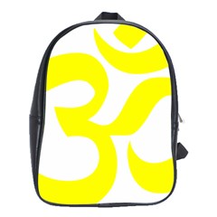 Hindu Om Symbol (maze Yellow) School Bags (xl)  by abbeyz71