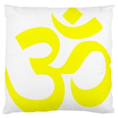 Hindu Om Symbol (maze Yellow) Standard Flano Cushion Case (one Side) by abbeyz71