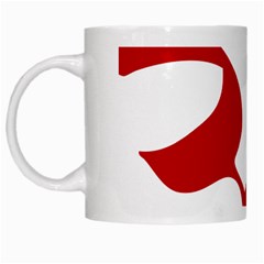 Hindu Om Symbol (red) White Mugs by abbeyz71