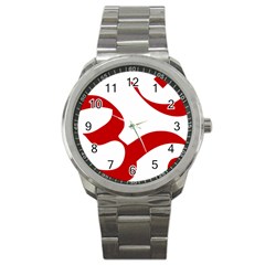 Hindu Om Symbol (red) Sport Metal Watch by abbeyz71