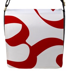 Hindu Om Symbol (red) Flap Messenger Bag (s) by abbeyz71