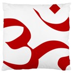 Hindu Om Symbol (Red) Standard Flano Cushion Case (One Side) Front