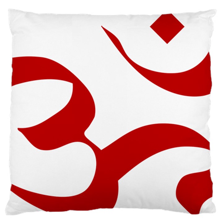 Hindu Om Symbol (Red) Standard Flano Cushion Case (One Side)