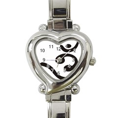 Bengali Om Symbol Heart Italian Charm Watch by abbeyz71