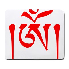Tibetan Om Symbol (red) Large Mousepads by abbeyz71