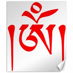 Tibetan Om Symbol (red) Canvas 8  X 10  by abbeyz71