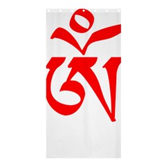 Tibetan Om Symbol (red) Shower Curtain 36  X 72  (stall)  by abbeyz71
