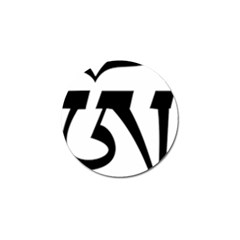 Tibetan Om Symbol (Black) Golf Ball Marker (10 pack)