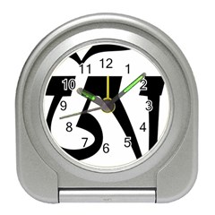 Tibetan Om Symbol (Black) Travel Alarm Clocks