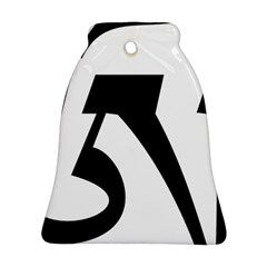 Tibetan Om Symbol (Black) Ornament (Bell)