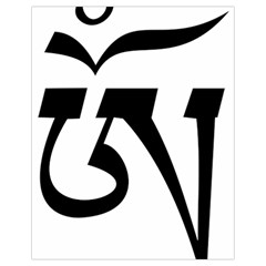 Tibetan Om Symbol (Black) Drawstring Bag (Small)