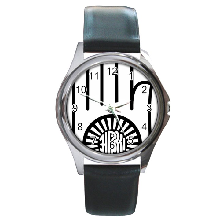 Janism Ahimsa Symbol  Round Metal Watch