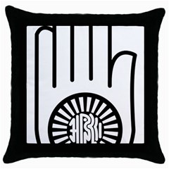 Jainism Ahisma Symbol  Throw Pillow Case (black) by abbeyz71