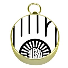 Jainism Ahisma Symbol  Gold Compasses by abbeyz71