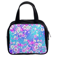 Flowers Cute Pattern Classic Handbags (2 Sides)
