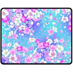 Flowers Cute Pattern Fleece Blanket (Medium)  60 x50  Blanket Front