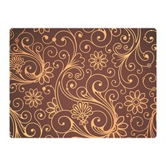 Gold And Brown Background Patterns Double Sided Flano Blanket (mini) 