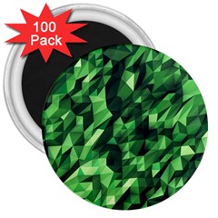 Green Attack 3  Magnets (100 Pack) by Nexatart