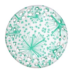 Pattern Floralgreen Ornament (round Filigree) by Nexatart