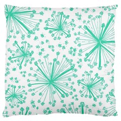 Pattern Floralgreen Large Flano Cushion Case (one Side) by Nexatart