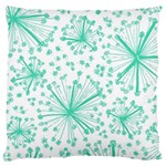 Pattern Floralgreen Large Flano Cushion Case (One Side) Front