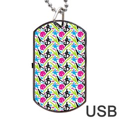 Cool Graffiti Patterns  Dog Tag Usb Flash (one Side)