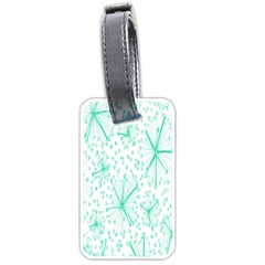 Pattern Floralgreen Luggage Tags (one Side)  by Nexatart