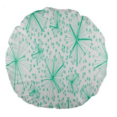 Pattern Floralgreen Large 18  Premium Round Cushions by Nexatart