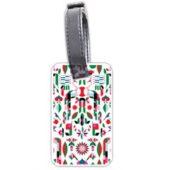 Abstract Peacock Luggage Tags (one Side)  by Nexatart