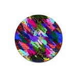 Tropical Jungle Print And Color Trends Rubber Round Coaster (4 pack)  Front