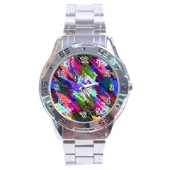Tropical Jungle Print And Color Trends Stainless Steel Analogue Watch