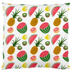 Fruits Pattern Large Flano Cushion Case (two Sides) by Nexatart