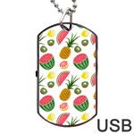 Fruits Pattern Dog Tag USB Flash (Two Sides) Back