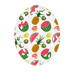 Fruits Pattern Ornament (oval Filigree) by Nexatart