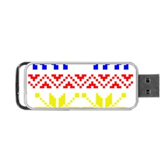 Jacquard With Elks Portable Usb Flash (two Sides) by Nexatart