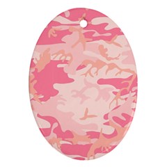 Pink Camo Print Ornament (oval) by Nexatart