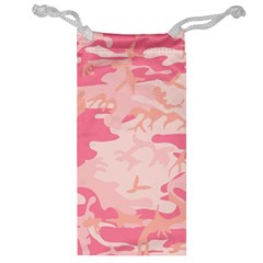 Pink Camo Print Jewelry Bag by Nexatart